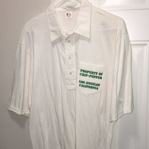 Vintage Retro Los Angeles mens Slim Fit Chip Pepper POCKET Polo Golf Shirt LA CA